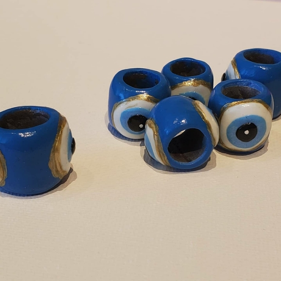 Single Dreadlock Bead "I See You" Evil Eye - Picture 2 of 5